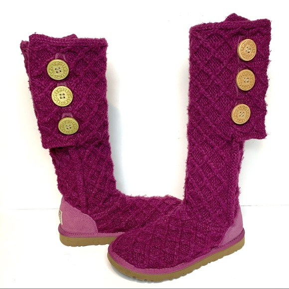 UGG Shoes - UGG Classic Cardy Lattice Boot in Fuscia